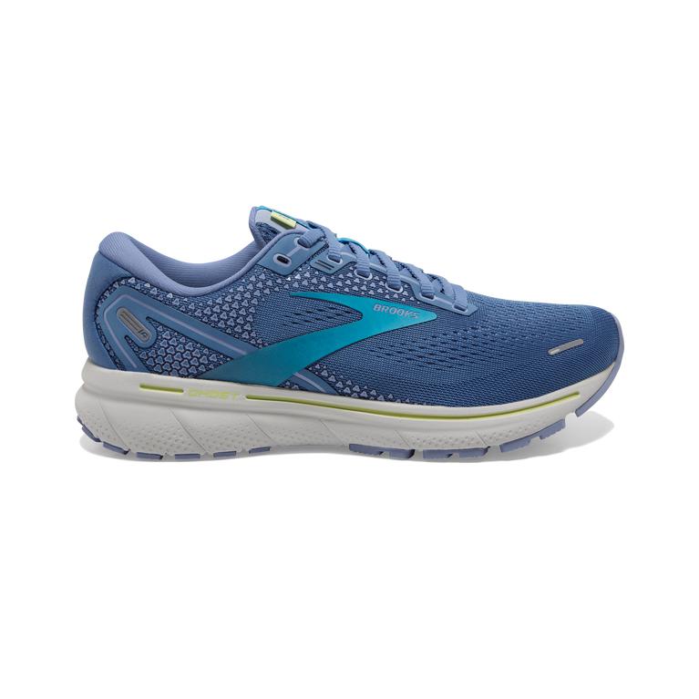 Brooks Ghost 14 Cushioned Road Running Shoes - Women's - Blue/Ocean/Oyster (78602-HXSM)